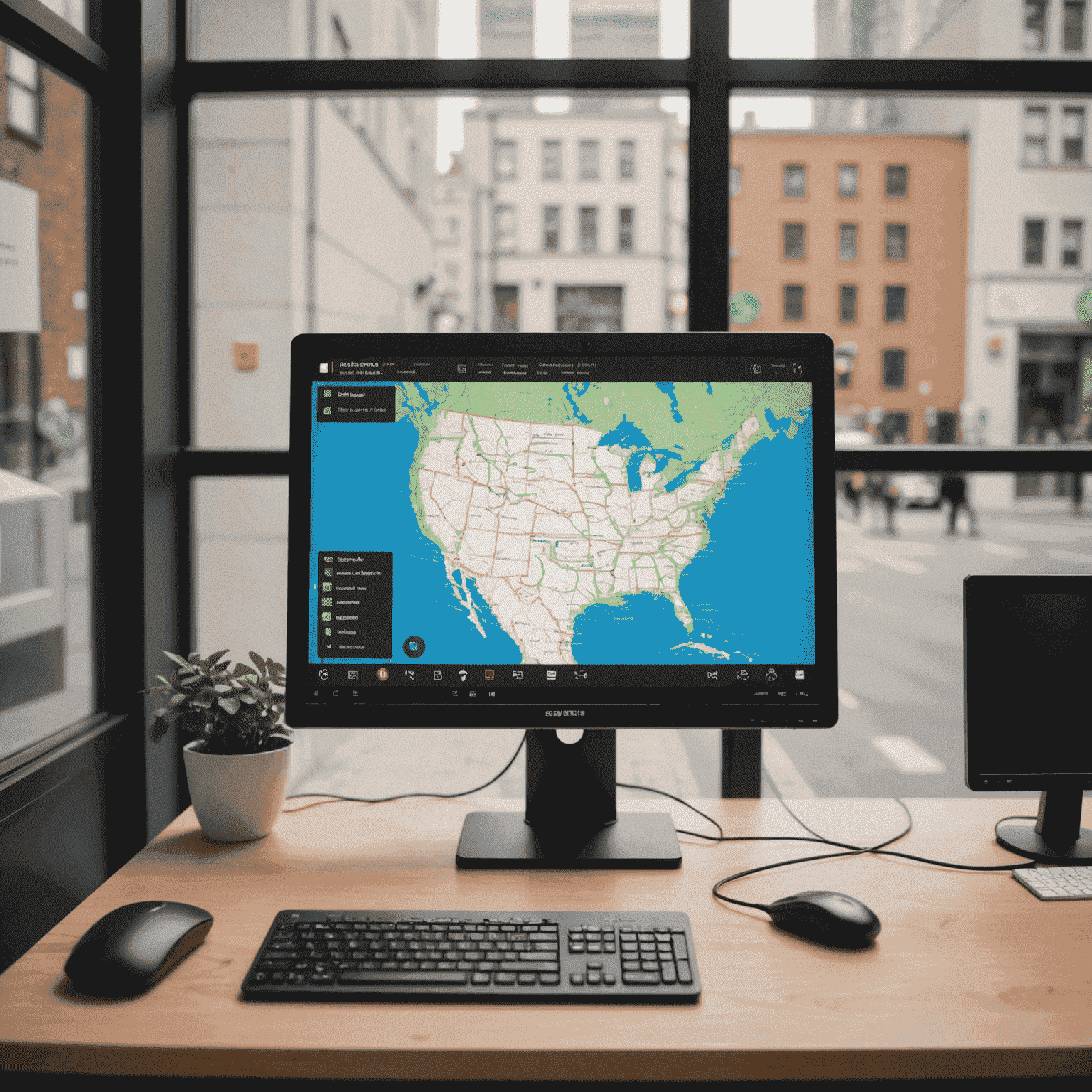 Image représentant un écran d'ordinateur affichant l'interface d'Advanced IP Scanner avec un réseau local cartographié