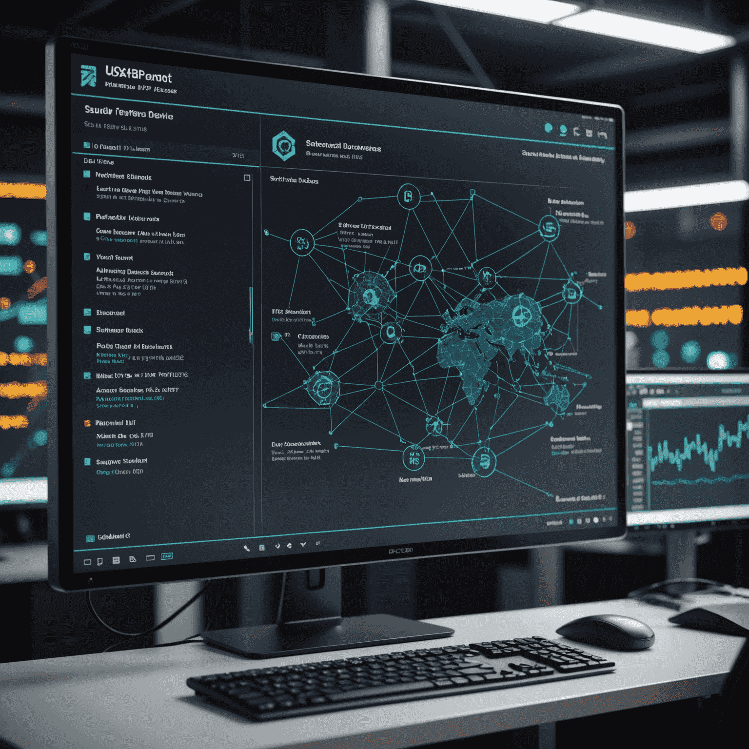 Interface d'Advanced IP Scanner montrant un scan réseau en cours avec une liste de périphériques détectés et leurs adresses IP